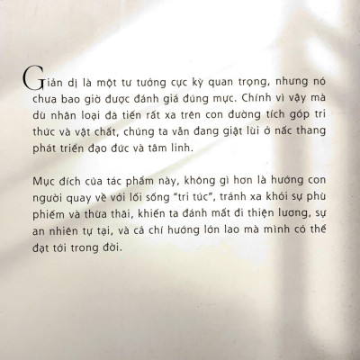 Giản Dị: Giải Pháp Cho Những Vấn Đề Của Con Người