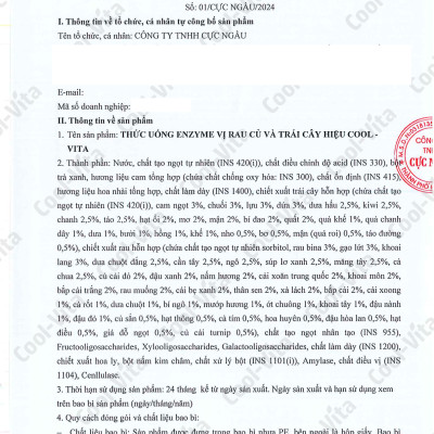 Combo 4 Hộp Nước Uống Bổ Sung Enzyme Chiết Xuất Từ Trái Cây và Rau Củ Hỗ Trợ Tiêu Hoá, Thanh Lọc Cơ Thể Coolvita - Hộp 7 Túi