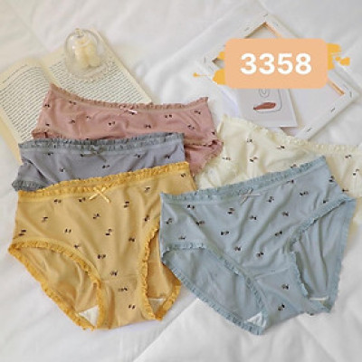 COMBO 5 QUẦN LÓT NỮ COTTON TĂM HOA NHÍ 3358