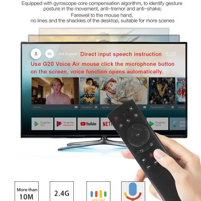 Chuột bay g20s có chức năng điều khiển giọng nói và cử chỉ tay người dùng có tem gyroscope G20s voice - Hàng Nhập Khẩu