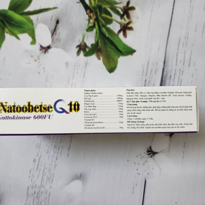 Hoạt huyết dưỡng não Natoobetse Q10 giúp tăng cường tuần hoàn não, giảm tình trạng thiếu máu tuần hoàn não - Hộp 30 viên