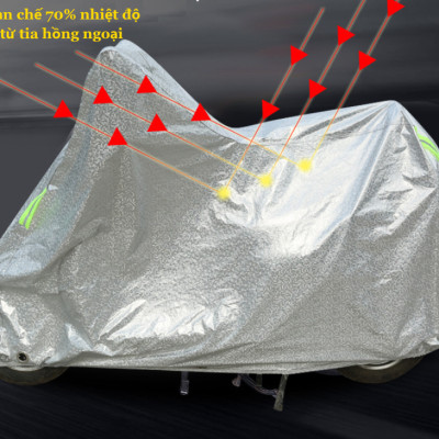 Bạt Phủ Áo Trùm Xe Máy Vải Dù Che Mưa Nắng Thời Tiết Khắc Nghiệt Loại Lớn Cho Dòng Xe Tay Ga - Xe Số Thông Dụng