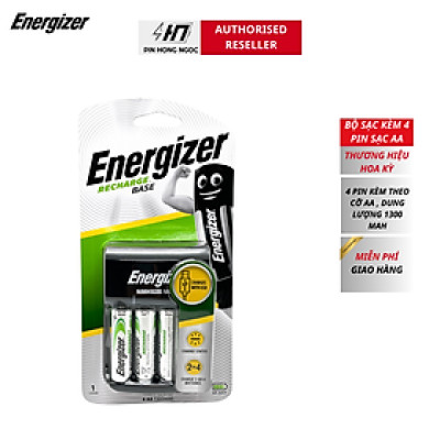 Máy sạc Pin  ENERGIZER CHVC4 (kèm 4 viên pin sạc AA 1300 mAh)
