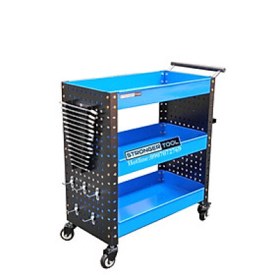 XE ĐẨY DỤNG CỤ 3 NGĂN 2 TẤM HÔNG DÙNG CHO GARAGE TIỆM SỬA XE MÁY