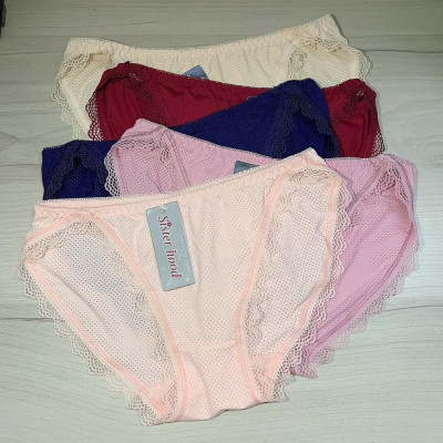 Combo 5 Quần Lót Nữ Thông Hơi Viền Ren 7633 – Mềm Mịn, Thoáng Khí, Đa Màu