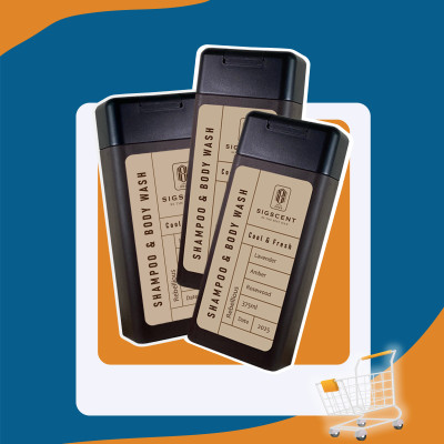 Sữa tắm dầu gội cho nam hương nước hoa 375ml Rebellious thương hiệu SIGSCENT- COMBO 3