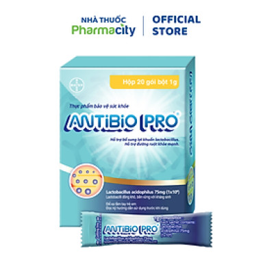Men vi sinh BAYER Antibio Pro hỗ trợ đường ruột khỏe mạnh (Hộp 20 Gói)
