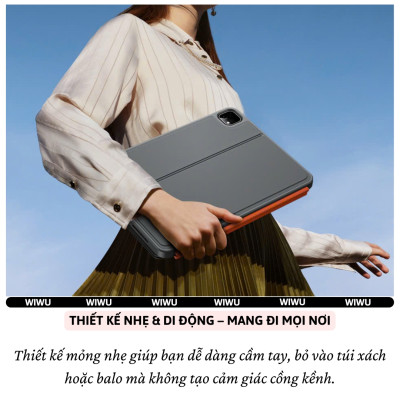 Case bao da bàn phím bluetooth V5.3 tích hợp trackpad / touchpad hiệu WIWU WM005 cho iPad Pro 11 13 inch M4 Pro 11 2020/21/22 Air 4/5/6/7 Gen 7 8 9 10.2 inch 10.5 inch - Bàn phím từ tính nam châm tháo rời, tích hợp giá đỡ - Hàng nhập khẩu
