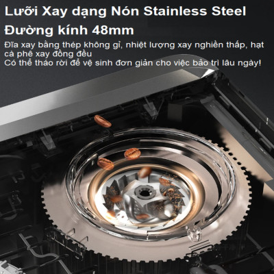 Máy pha cà phê Espresso chuyên nghiệp 3 trong 1 thương hiệu Mỹ cao cấp HiBREW H7A - Hàng Nhập Khẩu