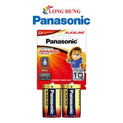 Vỉ Pin kiềm Đại D Panasonic Alkaline 1.5V LR20T/2B - 2 viên - Hàng chính hãng