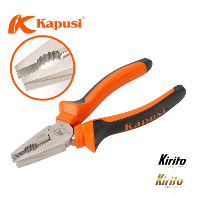 Kìm điện Kapusi Japan kích cỡ 7 inch chính hãng chất liệu thép CRV k8022