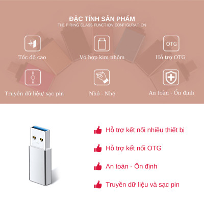 Đầu Chuyển USB Sang Type C - Hàng Nhập Khẩu