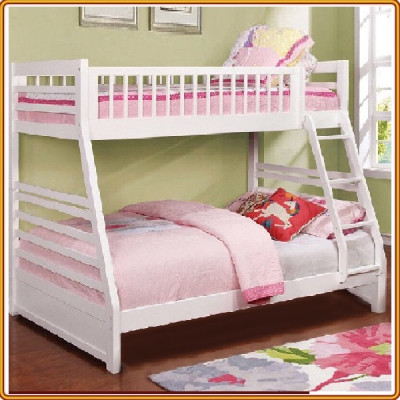 Giường 2 tầng Tundo màu trắng 1m/1m4