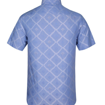 Áo sơ mi nam KHATOCO ngắn tay kẻ caro A1MN468T2-CNCR229-2411-N