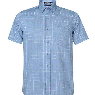 Áo sơ mi nam KHATOCO ngắn tay caro A1MN538T2-CNCR536-2606-N