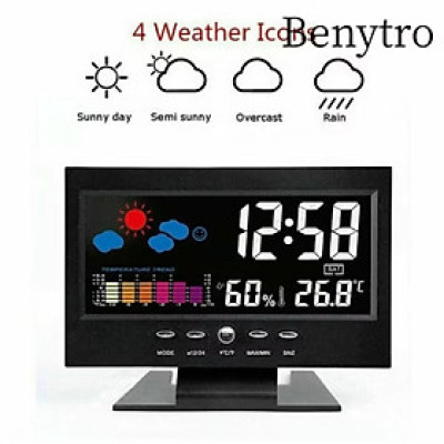 ĐỒNG HỒ LED ĐỂ BÀN TRANG TRÍ XEM GIỜ BÁO THỜI TIẾT NHIỆT ĐỘ NGÀY THÁNG NĂM THỨ ĐA NĂNG