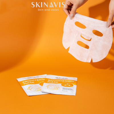 Mặt nạ trắng da Skinavis Brightening Mask - Hộp 10 miếng