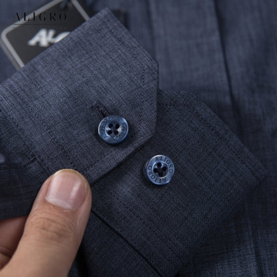 Áo sơ mi nam công sở dài tay Aligro màu navy ALGS158