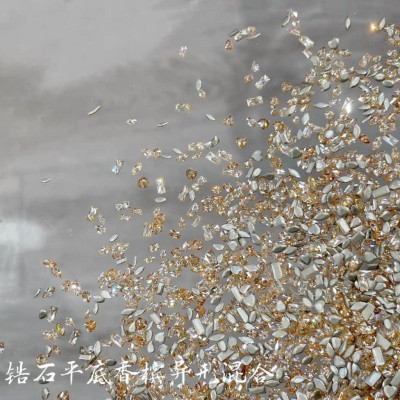 Đá Mini Chân Bằng Vàng Trà Siêu Nhỏ 100 Viên, Thủy Tinh Nhân Tạo Cao Cấp, Đá Đính Móng, Siêu Sáng, Mix Mẫu Đa Dạng Sơn Gel Nữ