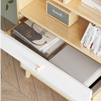 Tủ Kệ Sách Đứng Đa Năng FIVO Mã FB61 Cao Cấp Phong Cách Châu Âu, Phủ Melamine Chống Trầy Xước Và Chống Nước Bề Mặt - Hàng Chính Hãng