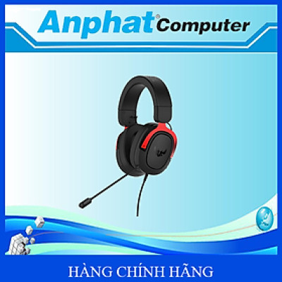 Tai nghe gaming Asus TUF GAMING H3 Red Đen Đỏ - Hàng Chính Hãng