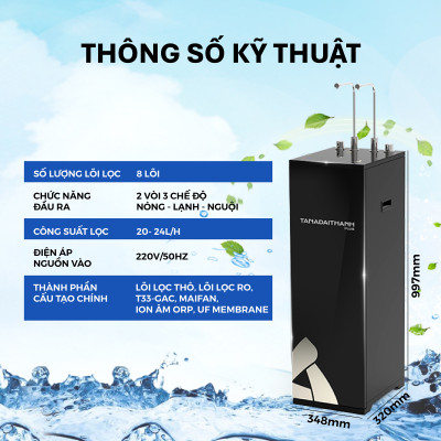 Máy lọc nước RO Tân Á Đại Thành Plus – 8 Lõi, Hàng Chính Hãng, Bảo Hành 12 Tháng