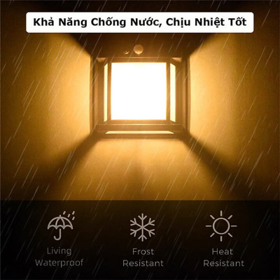 Đèn Năng Lượng Mặt Trời Cảm Biến Chuyển Động, Ánh Sáng Tự Động Bật Tắt, Đèn Mặt Trời Cảm Biến Hồng Ngoại Trang Trí Sân Vườn 3 Chế Độ, Ánh Sáng Vàng