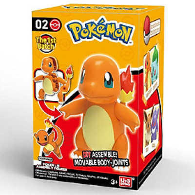 Pokemon Toys Lắp Ráp Nhân Vật Pokemon Rồng Lửa Charmander Mạnh Mẽ 8123