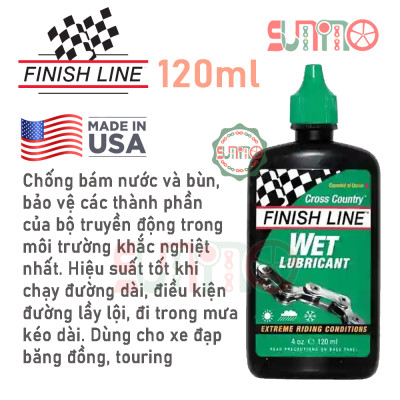 Dầu tra sên xe đạp FINISH LINE 120ml chính hãng