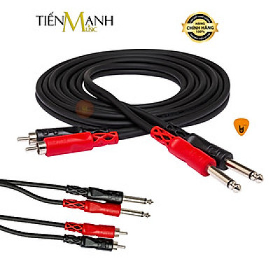 Cặp Dây Cáp Loa Kiểm Âm Hosa Stereo TRS 2 Đầu 6ly TS Mono Sang 2 Hoa Sen RCA CPR-201, CPR-202, CPR-203, CPR-204, CPR-206 Cable 1/4 in Hàng Chính Hãng - Kèm Móng Gẩy DreamMaker