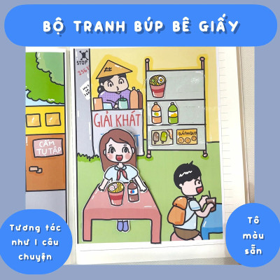 Bộ Tranh Tương Tác Cô Tiên Xanh - Búp Bê Giấy