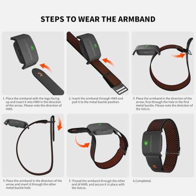 Cảm Biến Nhịp Tim Đeo Tay Cho VĐV Chuyên Nghiệp Coospo HW9 Calories HRM ANT+ BLE5.0 IPX67 Tương Thích Garmin Bryton IGPSPORT