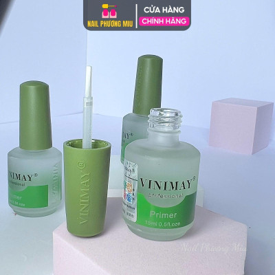 Kiềm Dầu Vinimay Primer Chai 15ml Cao Cấp Làm Nail, Khử Dầu Bề Mặt Móng Giúp Sơn Gel Bám Chắc Bền Sau Đắp Bột Gel