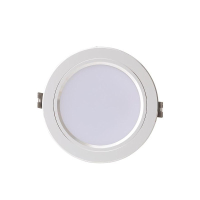 Đèn LED âm trần downlight đổi màu 12W viền bạc AT10 ĐM 110/12W Rạng Đông