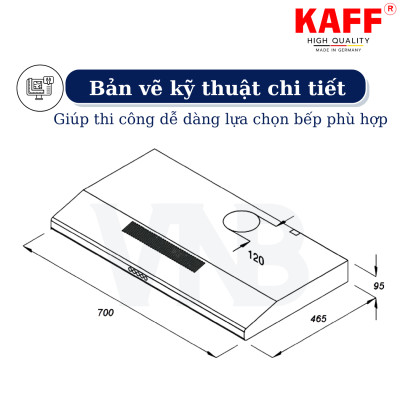 Máy hút mùi KAFF KF-S70HD - Hàng chính hãng