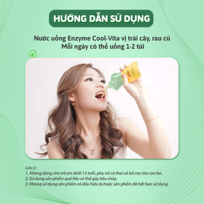 Combo 2 Hộp Nước Uống Bổ Sung Enzyme Chiết Xuất Từ Trái Cây và Rau Củ Hỗ Trợ Tiêu Hoá, Thanh Lọc Cơ Thể Coolvita