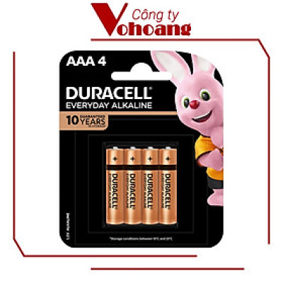(Hot Sale) Pin AAA Duracell Everyday , Pin Kiềm vỉ 4 viên cho máy nghe nhạc, chuột không dây , bàn phím - Hàng Chính Hãng