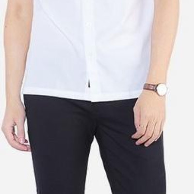 Áo sơ mi nam cộc tay nam công sở Aligro màu trắng  ALG-C0101