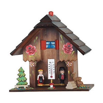  Đồng hồ đo nhiệt độ và độ ẩm Engstler 95 Wetterhaus Black Forest 17 cm MADE IN GERMANY Hàng chính hãng