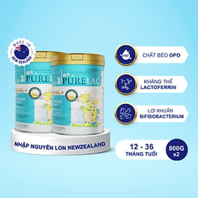  Combo 2 Sữa bột PureLac 3 800g nhập khẩu New Zealand