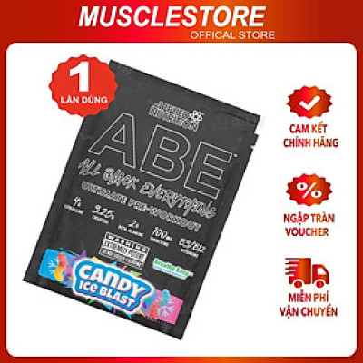 Sample ABE - Applied Nutrition, Gói dùng thử pre workout ABE, 1 Lần dùng hỗ trợ tăng sức mạnh, Tăng sức bền, Pump cơ bắp