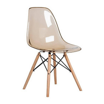 Ghế Eames lưng trong chân gỗ đan