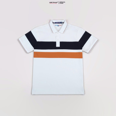 Áo Polo Nam VIỆT PHÁP Form Luxury - Thun 4 Chiều Phối , lịch lãm, sang trọng 97502