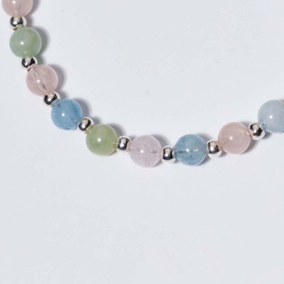 Vòng tay bạc đá Beryl đa sắc - Ngọc Quý Gemstones