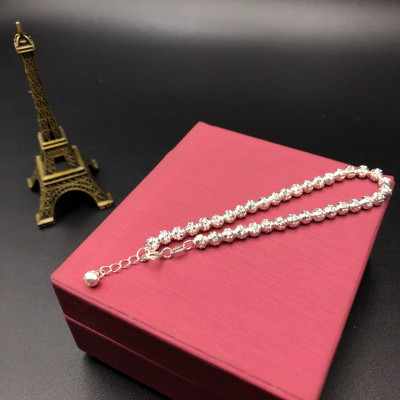 Vòng Tay Lắc Tay Nữ Kiểu Bi Phay Dạng 3D Tinh Tế Bạc Hiểu Minh LTU573