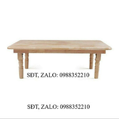 Bàn Nhật, Bàn Gập Làm Bằng Gỗ Cao Su Tự Nhiên Hoàn Toàn kích thước 70x120cm