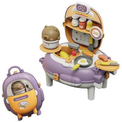 Đồ Chơi Ba Lô Nhà Bếp Gấu Xinh Xắn - Bear Magic Backpack Kitchen - Toys&Joys HY-21 (26 Chi Tiết)