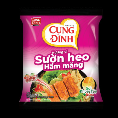 Thùng 30 Gói Mì Cung Đình Hương Vị Sườn Heo Hầm Măng (79g/Gói)
