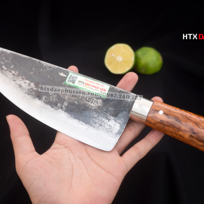 Dao Phúc Sen - Dao Bầu Lọc Cán Gỗ G10 Rèn Thủ Công