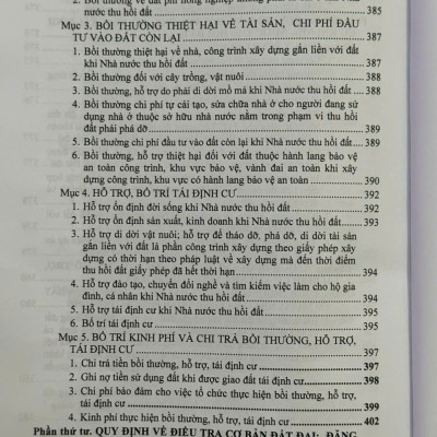 Sách Luật Đất Đai – Quy Định Về Giá Đất, Bồi Thường, Hỗ Trợ, Tái Định Cư Khi Nhà Nước Thu Hồi Đất